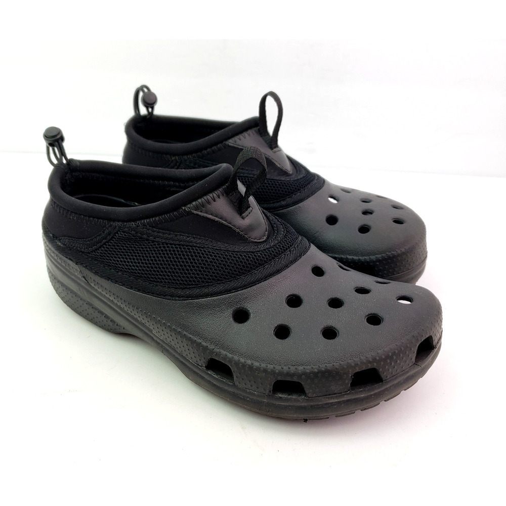 Crocs Boulder Colorado Classic Womens Sz 8 Mens Sz 6 Black Water Clog Shoes